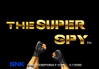 The Super Spy title screen for Neo Geo